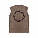 Purple Brand Distressed Tank T Shirts Distressed Sleeveless T-shirt Vest