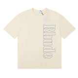 Rhude T Shirt Micro Label Letter Skull Print Short Sleeve T-Shirt