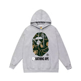Bathing Ape Hoodie Autumn/Winter Letter Print Loose Hoodie Pullover Ape Sweater