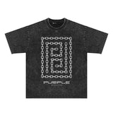 Purple Brand Distressed T Shirts Short Sleeve