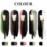 Women's Wigs Two-Tone Straight Bangs Cosplay Wig