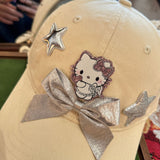 Y2k hot girl hat heavy industry angel bows baseball cap
