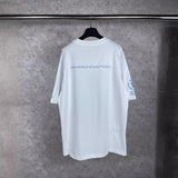 Men T-shirts Summer Paris World Food Programme Charity Short Sleeve Loose Crew Neck T-Shirt