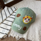Y2k hot girl hat heavy industry hand-painted cartoon cat baseball cap women's sunshade peaked cap men