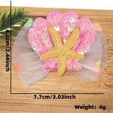 Themed Party Supplies Cartoon Seashell & Starfish Hair Clips – Ocean Theme Birthday Party Accessories