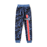Bathing Ape Pants Autumn Camouflage Blue Casual Pants