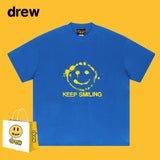 Drew T Shirts Smiley Face Short Sleeve Fashion Printed T-shirt
