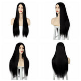 Women's Wigs Lace Chemical Fiber Headgear Small Lace Medium Split Long Straight Hair Wigs