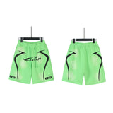 Hellstar T Shirts & Shorts Washing Print Short Sleeve T-Shirt Shorts Summer