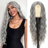 Women's Wigs Middle Part Long Wavy Ombre Lace Front Wig