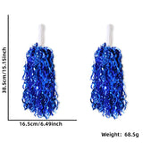 Themed Party Supplies Cheerleading Pom Poms – Shiny Curved Blade with Long Straight Handle