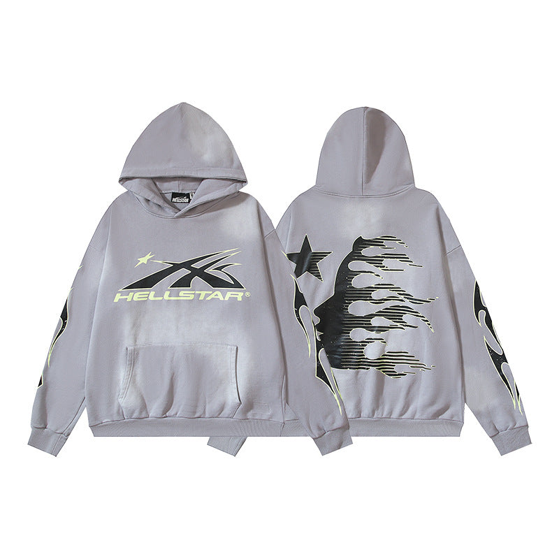 Hellstar Hoodie & Pants Wash Water Make Old Hoodies Sweater Trousers