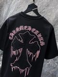 Chh Chrome Hearts T Shirts Summer Sanskrit Patch Embroidery Casual Sports Short Sleeve T-Shirt