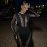 Women Tops Cool Sexy Mesh Romper Clothing (Hzl0412)