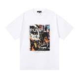 Purple Brand T Shirts Purple Micro Label Letter Pattern Printed Short Sleeve T-Shirt