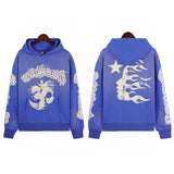 Hellstar Hoodie & Pants Wash water do old print casual hoodie sweatpants