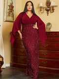 Women Party Dress Temperament Banquet Evening Gown (Ss0416)
