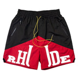 Rhude Shorts Micro-Label Letter Print Color Match Casual Shorts