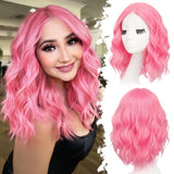 Women's Wigs Silicone Net 4X1 Lace Graduation Short Bob Curly Lace Wig