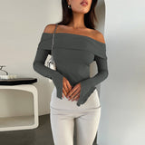 Women Tops Fashion Stretch Comfortable T-shirt (Zy0414)