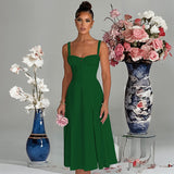 Women Dresses Fashion Casual Slim Fit Slit Sling High-End Dress Female (Hmr0410)