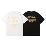 Rhude T Shirt Racing Club Alphabet Slogan Printed Short Sleeve T-Shirt