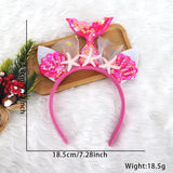 Themed Party Supplies Mermaid Sequin Headband – Ocean Theme Kids Party Costume with Fish Tail, Starfish & Shell