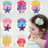 Themed Party Supplies Cartoon Seashell & Starfish Hair Clips – Ocean Theme Birthday Party Accessories