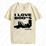 Street Unisex T-shirt Punk Harajuku pattern print Y2K cotton T-shirt