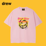 Drew T Shirts Smiling Face T-shirt Loose Men