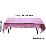 Themed Party Supplies Baby Gender Reveal Party Decoration Set – Shiny Pink & Blue Foil Curtain and Tablecloth