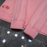 Chh Chrome Hearts autumn and winter pink horseshoe phantom LOGO hooded sweater