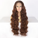 Women's Wigs Long Curly Lace 13 * 4 Fiber Wigs