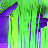 Themed Party Supplies 30×200cm Neon Fringe Banner – Fluorescent PET Streamer for Birthday Party Wall Decor
