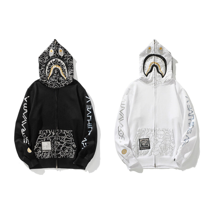 Bathing ape hoode bape empty mountain base shark bgm 3d digital