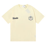 Rhude T Shirt Micro Standard Island Coconut Tree Print Short Sleeve T-Shirt