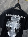 Chh Chrome Hearts T Shirts Summer three-dimensional Sanskrit embroidered alphabet casual short-sleeved T-shirt