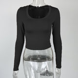 Women Tops Fashion Breathable Long Sleeves Top (ZJ0415)