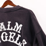 Palm Angle Sweatshirt Art Oil Painting Print Long Sleeve Crew Neck Sweater