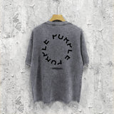 Purple Brand Distressed T Shirts Short Sleeve