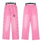 Hellstar Sweatpants Wash Water Black Old Casual Trousers