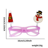 Themed Party Supplies Cartoon Christmas Glasses – Santa Claus & Snowman Glow-in-the-Dark Colorful Party Frames