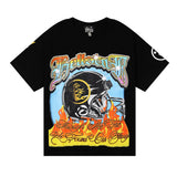 Hellstar T Shirt Helmet Flash Print Short Sleeve T-Shirt