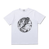C.e t shirts earth pattern printing round neck pullover for men and women