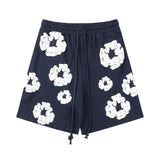 Denim Tears T Shirt ShortsPuff Print Short Sleeve T-shirt Loose Couple Shorts Suit(Options need to be purchased separately)