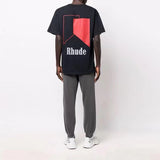 Rhude T Shirt Micro Standard Geometric Square Color Matching Printed Short Sleeve T-Shirt