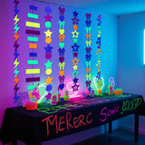 Themed Party Supplies Fluorescent Felt Garland – 3M DIY Hanging Banner for Birthday, Wedding & Party Wall Decorations (12pcs)