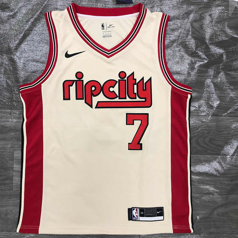 NBA Jerseys Trailblazer, Off White 7, Roy