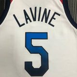 NBA Jerseys 2021 Olympic Team USA, White No. 5, LaVine