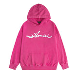 Amiri washed hoodie smoke letter washed distressed printing